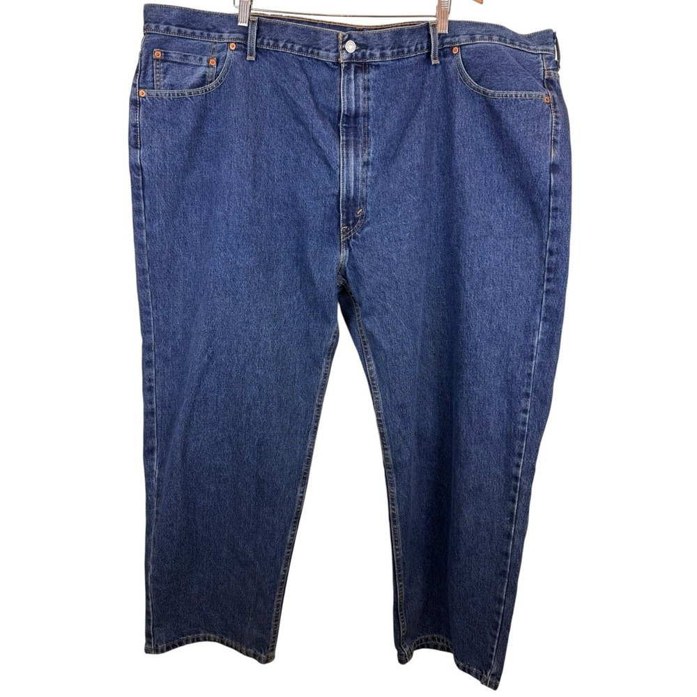 Levis 550 Relaxed Fit Straight Leg Big‎ & Tall Denim Blue Jeans Mens 54X29